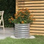 Powder coated steel planter 40x40x36 cm silver by vidaXL, Pots and planters - Ref: Foro24-318847, Price: 25,34 €, Discount: %