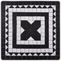 Mesa bistró de mosaico cerámica negro y blanco 60 cm