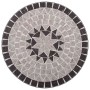 Mesa bistro de mosaico cerámica gris 60 cm