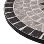 Mesa bistro de mosaico cerámica gris 60 cm