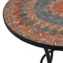Mesa bistró de mosaico cerámica naranja/gris 60 cm