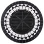 vidaXl Brasero de mosaico cerámica negro y blanco 68 cm