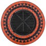vidaXl Brasero mesa de mosaico cerámica terracota y blanco 68 cm