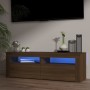 TV-Schrank mit LED-Leuchten Eiche braun 120x35x40 cm von vidaXL, TV-Möbel - Ref: Foro24-815686, Preis: 117,90 €, Rabatt: %