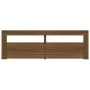 Mueble de TV con luces LED marrón roble 120x35x40 cm de vidaXL, Muebles TV - Ref: Foro24-815686, Precio: 150,27 €, Descuento: %