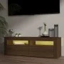 Mueble de TV con luces LED marrón roble 120x35x40 cm de vidaXL, Muebles TV - Ref: Foro24-815686, Precio: 150,27 €, Descuento: %