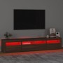 TV-Schrank mit LED-Leuchten Eiche braun 210x35x40 cm von vidaXL, TV-Möbel - Ref: Foro24-3152737, Preis: 170,23 €, Rabatt: %