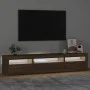 TV cabinet with LED lights oak brown 195x35x40 cm by vidaXL, TV Furniture - Ref: Foro24-3152745, Price: 168,40 €, Discount: %