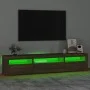 TV cabinet with LED lights oak brown 195x35x40 cm by vidaXL, TV Furniture - Ref: Foro24-3152745, Price: 168,40 €, Discount: %