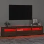 TV cabinet with LED lights oak brown 195x35x40 cm by vidaXL, TV Furniture - Ref: Foro24-3152745, Price: 168,40 €, Discount: %