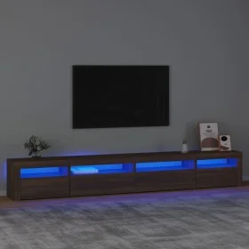 TV cabinet with LED lights brown oak 270x35x40 cm by vidaXL, TV Furniture - Ref: Foro24-3152753, Price: 206,27 €, Discount: %