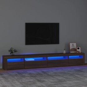 TV-Schrank mit LED-Leuchten, braune Eiche, 270 x 35 x 40 cm von vidaXL, TV-Möbel - Ref: Foro24-3152753, Preis: 197,15 €, Raba...
