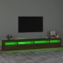 TV-Schrank mit LED-Leuchten, braune Eiche, 270 x 35 x 40 cm von vidaXL, TV-Möbel - Ref: Foro24-3152753, Preis: 197,15 €, Raba...
