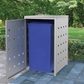240L stainless steel individual garbage container shed by vidaXL, Waste container supports - Ref: Foro24-145379, Price: 220,6...