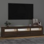 TV-Schrank mit LED-Leuchten Eiche braun 180x35x40 cm von vidaXL, TV-Möbel - Ref: Foro24-3152761, Preis: 150,50 €, Rabatt: %