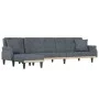 Sofá cama en forma de L terciopelo gris oscuro 271x140x70 cm de vidaXL, Sofás - Ref: Foro24-3157277, Precio: 452,04 €, Descue...