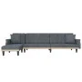 Sofá cama en forma de L terciopelo gris oscuro 271x140x70 cm de vidaXL, Sofás - Ref: Foro24-3157277, Precio: 452,04 €, Descue...