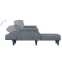 L-förmiges Schlafsofa aus dunkelgrauem Samt, 271 x 140 x 70 cm von vidaXL, Sofas - Ref: Foro24-3157277, Preis: 453,24 €, Raba...