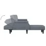 Sofá cama en forma de L terciopelo gris oscuro 271x140x70 cm de vidaXL, Sofás - Ref: Foro24-3157277, Precio: 452,04 €, Descue...