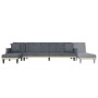 L-förmiges Schlafsofa aus dunkelgrauem Samt, 271 x 140 x 70 cm von vidaXL, Sofas - Ref: Foro24-3157277, Preis: 453,24 €, Raba...