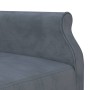L-förmiges Schlafsofa aus dunkelgrauem Samt, 271 x 140 x 70 cm von vidaXL, Sofas - Ref: Foro24-3157277, Preis: 453,24 €, Raba...