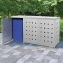 Shed for 3 240 L stainless steel garbage containers by vidaXL, Waste container supports - Ref: Foro24-145381, Price: 505,03 €...