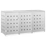 Shed for 3 240 L stainless steel garbage containers by vidaXL, Waste container supports - Ref: Foro24-145381, Price: 505,03 €...