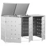 Shed for 3 240 L stainless steel garbage containers by vidaXL, Waste container supports - Ref: Foro24-145381, Price: 505,03 €...