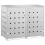 240L stainless steel double garbage container shed by vidaXL, Waste container supports - Ref: Foro24-145380, Price: 486,15 €,...