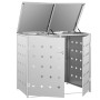 240L stainless steel double garbage container shed by vidaXL, Waste container supports - Ref: Foro24-145380, Price: 433,69 €,...