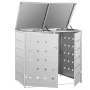 240L stainless steel double garbage container shed by vidaXL, Waste container supports - Ref: Foro24-145380, Price: 486,15 €,...