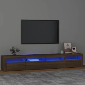 TV-Möbel mit LED-Leuchten, braune Eiche 240x35x40 cm von vidaXL, TV-Möbel - Ref: Foro24-3152729, Preis: 189,39 €, Rabatt: %