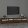TV-Möbel mit LED-Leuchten, braune Eiche 240x35x40 cm von vidaXL, TV-Möbel - Ref: Foro24-3152729, Preis: 189,39 €, Rabatt: %