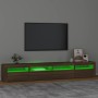 TV-Möbel mit LED-Leuchten, braune Eiche 240x35x40 cm von vidaXL, TV-Möbel - Ref: Foro24-3152729, Preis: 181,40 €, Rabatt: %