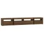 TV stand with LED lights in brown oak, 240x35x40 cm by vidaXL, TV Furniture - Ref: Foro24-3152729, Price: 189,39 €, Discount: %