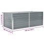 Jardinera elevada de acero galvanizado gris 160x80x45 cm en Maceteros y jardineras | Comprar online en Foro24