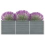 Arriate elevado de jardín acero galvanizado gris 240x40x77 cm en Maceteros y jardineras | Comprar online en Foro24