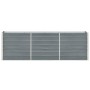 Arriate elevado de jardín acero galvanizado gris 240x40x77 cm en Maceteros y jardineras | Comprar online en Foro24
