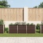 Arriate de jardín de acero galvanizado marrón 240x40x77 cm en Maceteros y jardineras | Comprar online en Foro24