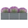 Arriate de jardín de acero galvanizado gris 240x40x45 cm en Maceteros y jardineras | Comprar online en Foro24