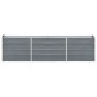 Arriate de jardín de acero galvanizado gris 240x40x45 cm en Maceteros y jardineras | Comprar online en Foro24