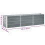 Arriate de jardín de acero galvanizado gris 240x40x45 cm en Maceteros y jardineras | Comprar online en Foro24