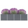 Jardinera elevada acero galvanizado gris 320x40x77 cm en Maceteros y jardineras | Comprar online en Foro24