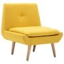 Butaca tapizada de tela amarilla de vidaXL, Sillones - Ref: Foro24-246986, Precio: 167,19 €, Descuento: %
