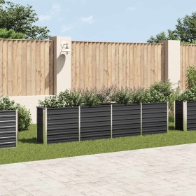 Jardinera elevada acero galvanizado gris antracita 320x40x77 cm Jardinera elevada acero galvanizado gris antracita 320x40x77 cm