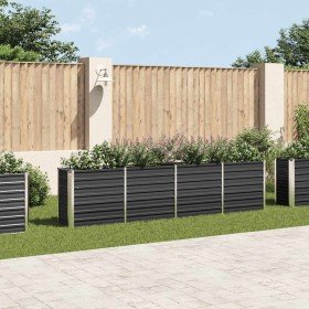 Jardinera elevada acero galvanizado gris antracita 320x40x77 cm Jardinera elevada acero galvanizado gris antracita 320x40x77 cm