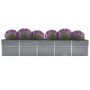 Arriate de jardín de acero galvanizado gris 400x80x77 cm en Maceteros y jardineras | Comprar online en Foro24