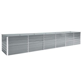 Arriate de jardín de acero galvanizado gris 480x80x77 cm Arriate de jardín de acero galvanizado gris 480x80x77 cm