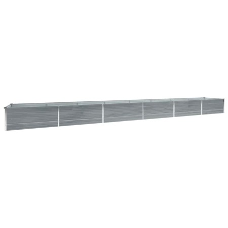 Arriate de acero galvanizado gris 600x80x45 cm en Maceteros y jardineras | Comprar online en Foro24