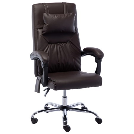 Brauner Massage-Bürostuhl aus Kunstleder von vidaXL, Bürostühle - Ref: Foro24-20293, Preis: 170,94 €, Rabatt: %